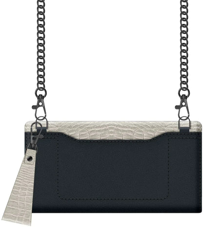 Valenta Clutch Croco Case Snap Universal Large Black - Essentify