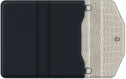 Valenta Clutch Croco Case Snap Universal Large Black - Essentify