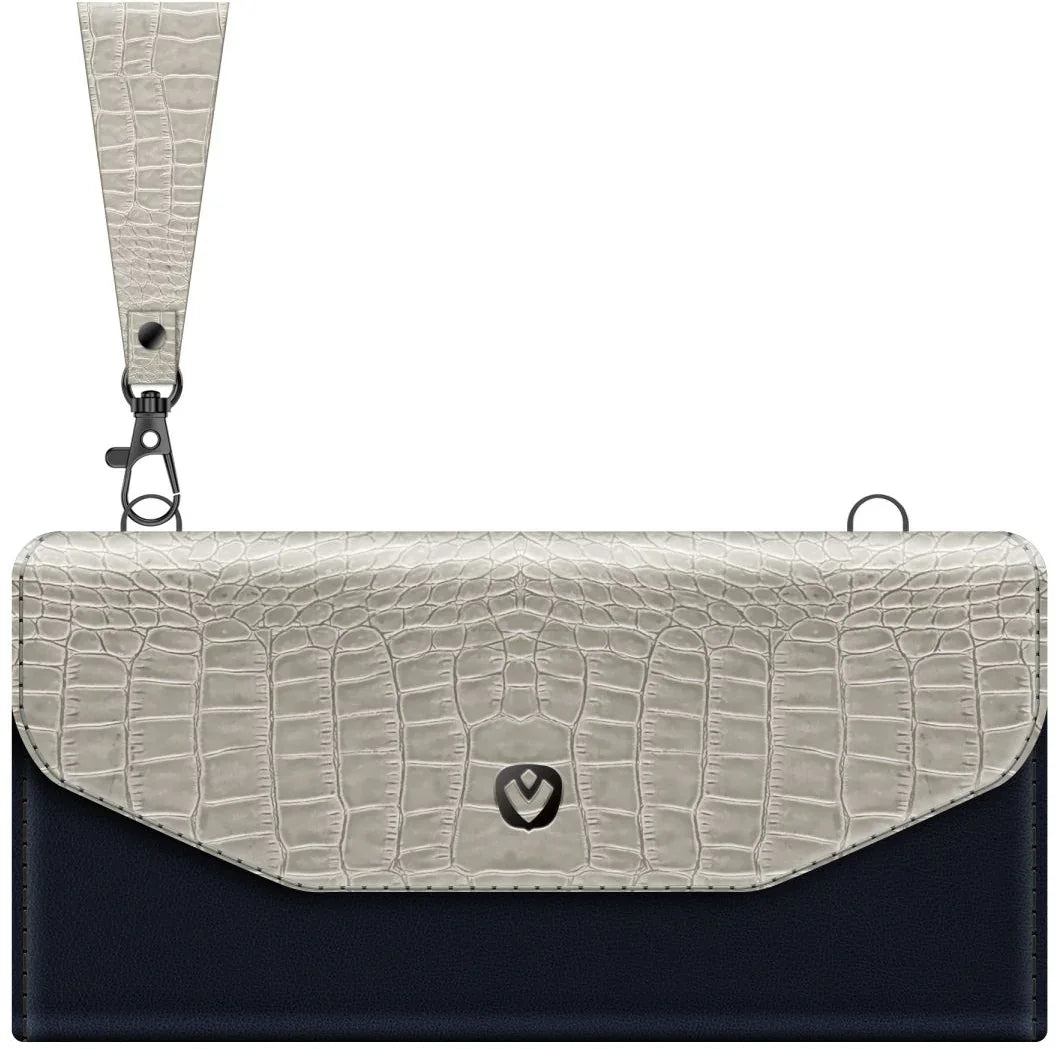 Valenta Clutch Croco Case Snap Universal Large Black - Essentify