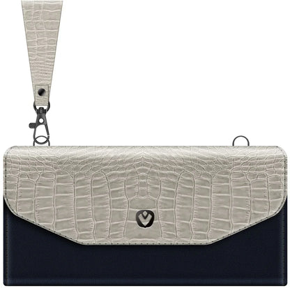 Valenta Clutch Croco Case Snap Universal Large Black - Essentify