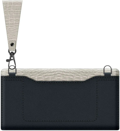 Valenta Clutch Croco Case Snap Universal Large Black - Essentify
