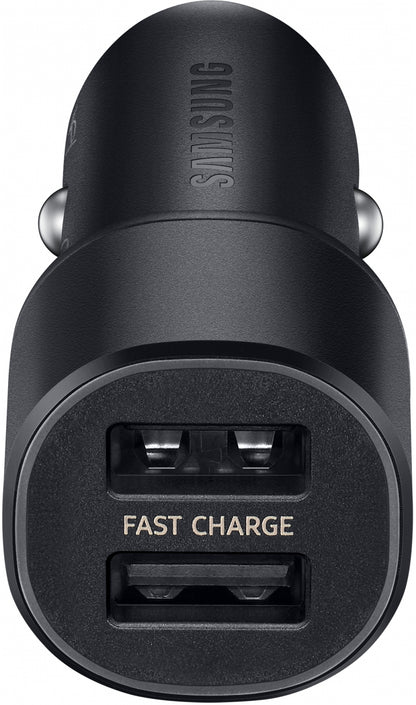 Samsung Ep-L1100Wbegeu Samsung Fast Charge Duo Car Charger 15W Black Bulk