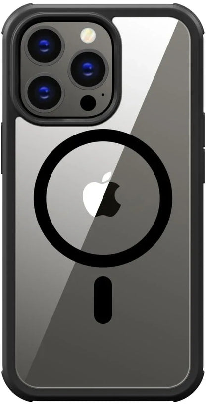 Valenta Tempered Glass Full Cover Magsafe Bumper Case Apple Iphone 14 Pro Max Black - Essentify