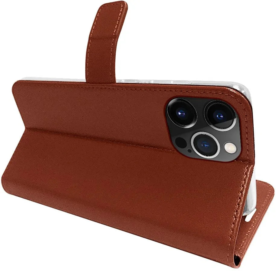 Valenta Book Case Gel Skin Apple Iphone 14 Pro Brown - Essentify