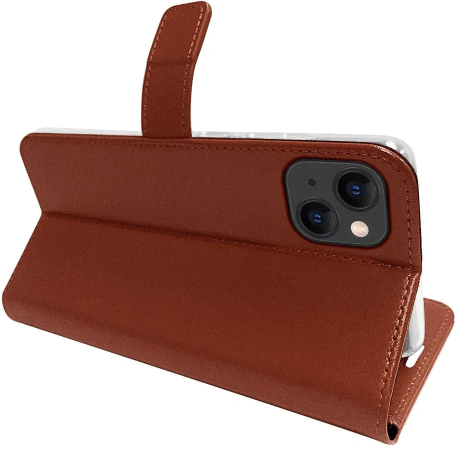 Valenta Book Case Gel Skin Apple Iphone 14 Plus Brown - Essentify