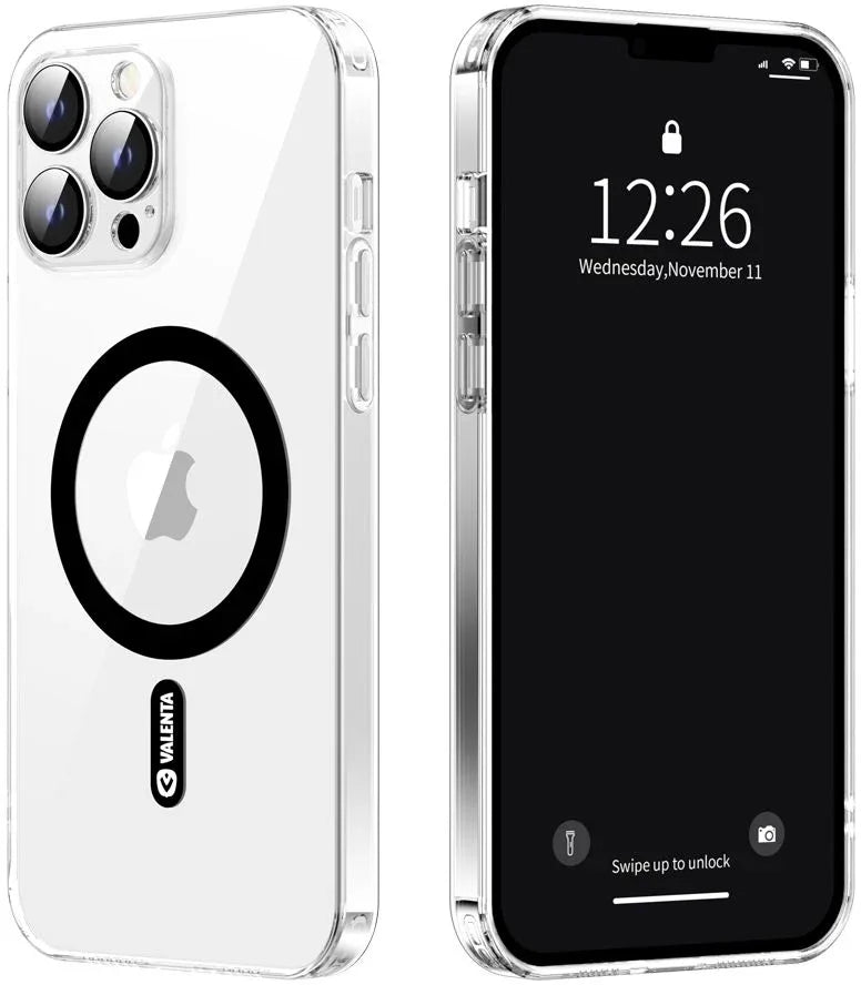 Valenta Tempered Glass Back Cover Magsafe Case Apple Iphone 14 Pro Max Clear - Essentify