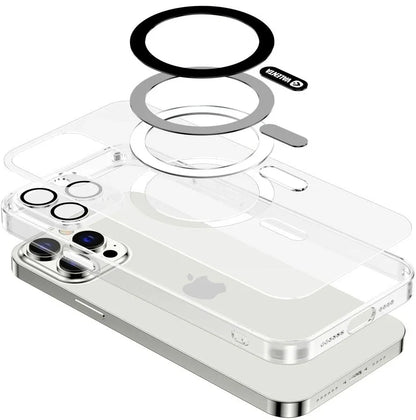 Valenta Tempered Glass Back Cover Magsafe Case Apple Iphone 14 Pro Max Clear - Essentify