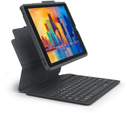 Zagg Pro Keys Bluetooth Keyboard Case For Apple Ipad 10.2 (2019/2020/2021) Azerty Black - Essentify