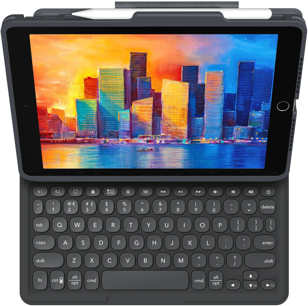 Zagg Pro Keys Bluetooth Keyboard Case For Apple Ipad 10.2 (2019/2020/2021) Azerty Black - Essentify