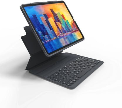 Zagg Pro Keys Bluetooth Keyboard Case For Apple Ipad Pro 12.9 (2018/2020/2021) Azerty Black - Essentify