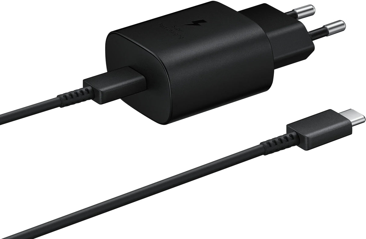 Samsung Super Fast Pd Wall Charger Usb-C Incl. Usb-C Cable 25W Black - Essentify