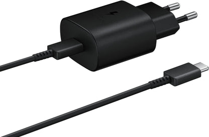 Samsung Super Fast Pd Wall Charger Usb-C Incl. Usb-C Cable 25W Black - Essentify