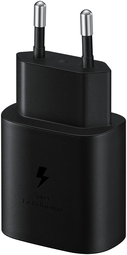 Samsung Super Fast Pd Wall Charger Usb-C Incl. Usb-C Cable 25W Black - Essentify