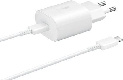 Samsung Super Fast Pd Wall Charger Usb-C Incl. Usb-C Cable 25W White - Essentify
