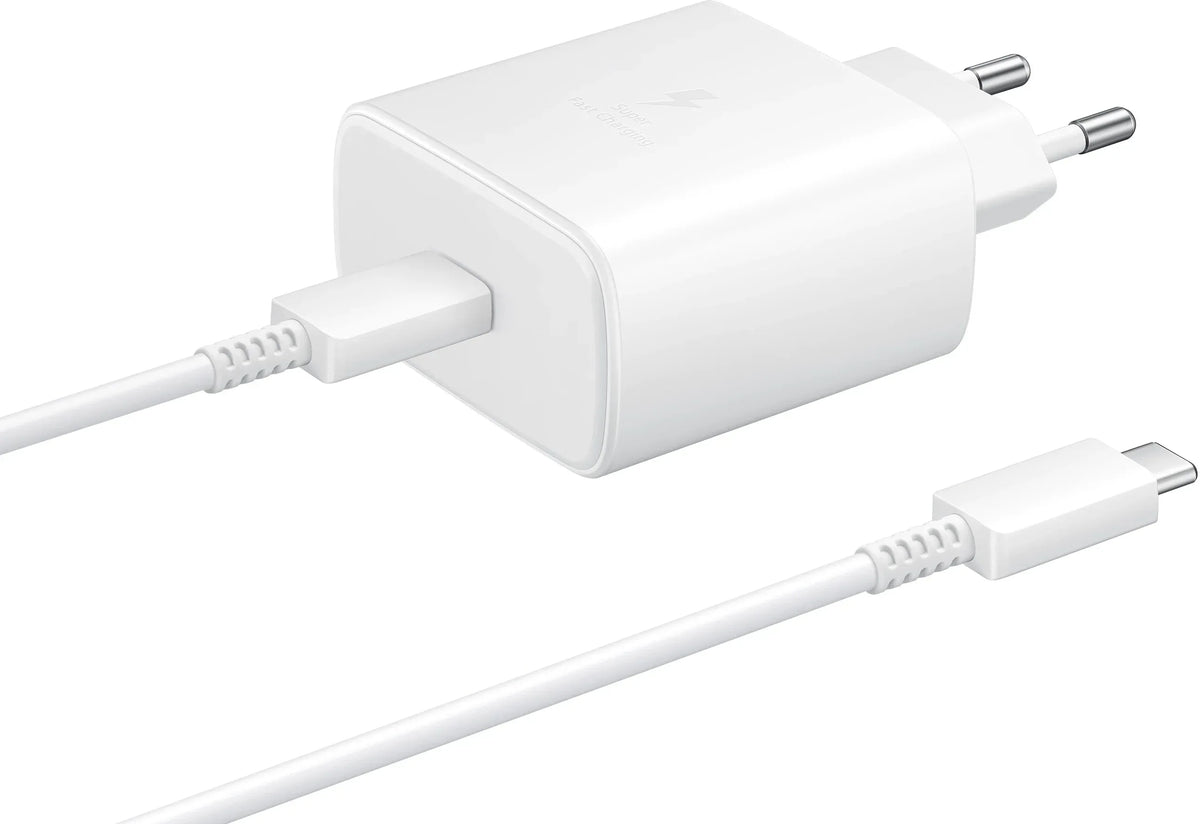 Samsung Fast Pd Wall Charger Usb-C Incl. Usb-C Cable 45W White - Essentify
