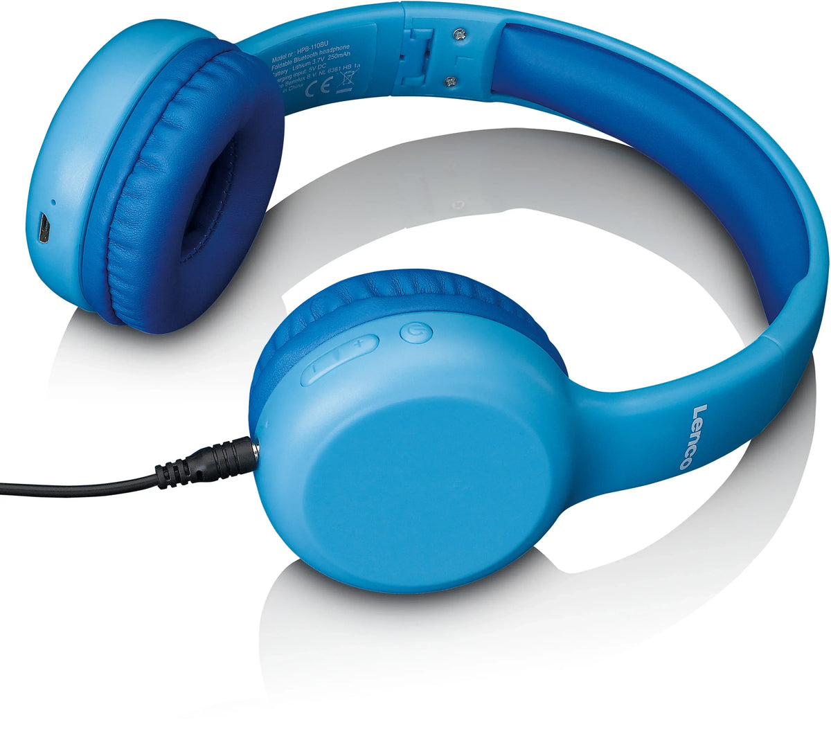 Lenco On-Ear Stereo Bluetooth Headset For Kids Blue - Essentify