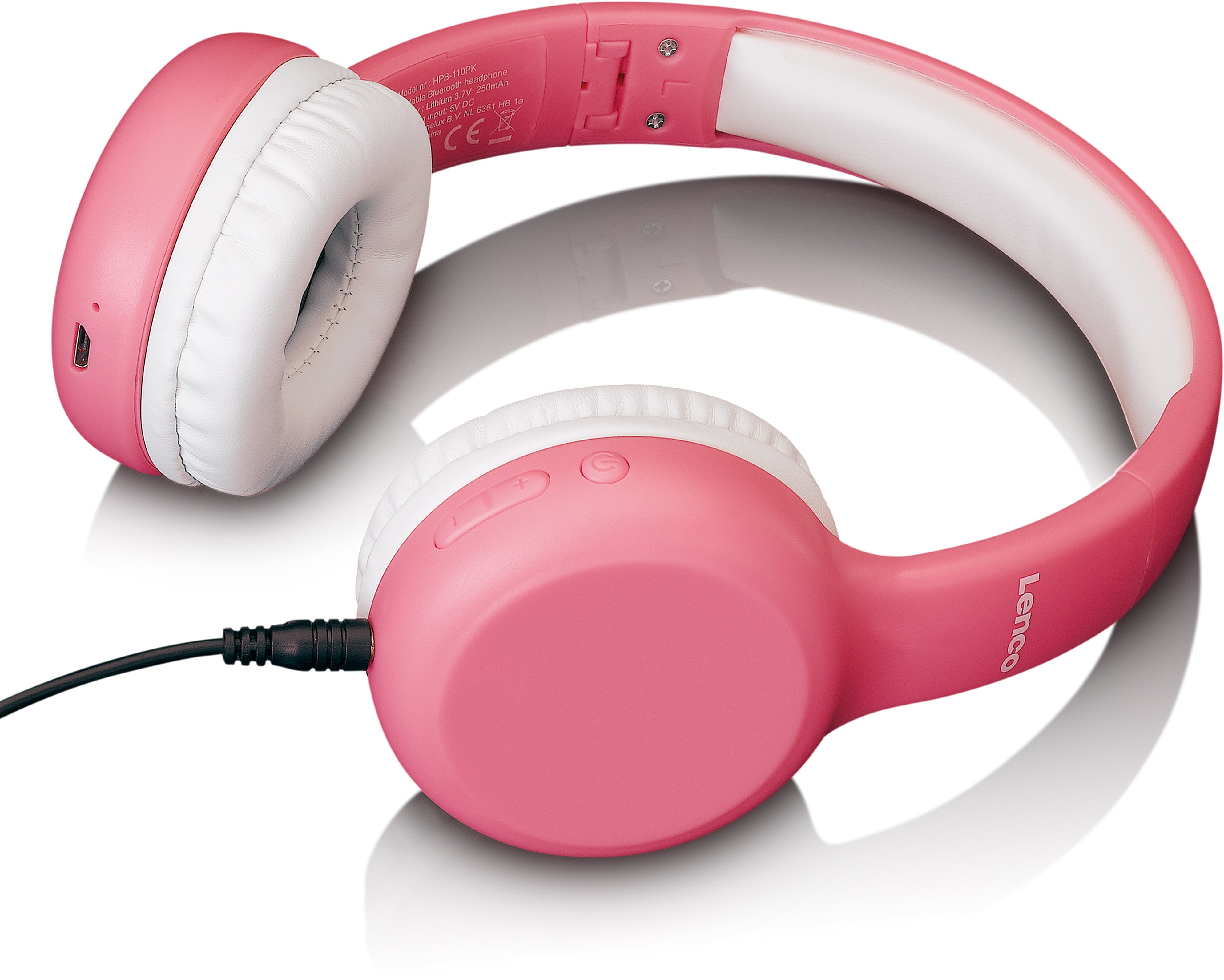 Lenco Hpb-110Pk Lenco On-Ear Stereo Bluetooth Headset For Kids Pink