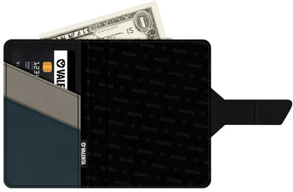 Valenta Card Case Plus Wallet Snap 2-In-1 Black - Essentify