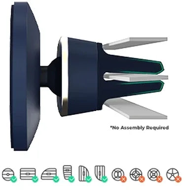 Iottie Velox Magsafe Magnetic Air Vent Mount Midnight Blue - Essentify