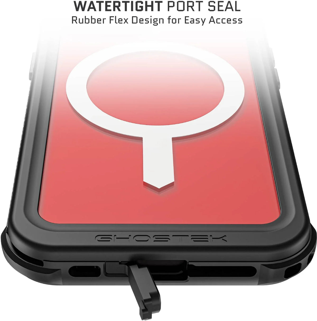 Ghostek Nautical Waterproof Magsafe Case + Belt Swivel Holster Apple Iphone 14 Plus Clear - Essentify