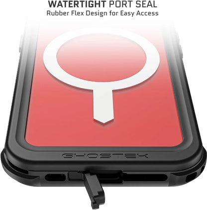 Ghostek Nautical Waterproof Magsafe Case + Belt Swivel Holster Apple Iphone 14 Plus Clear - Essentify