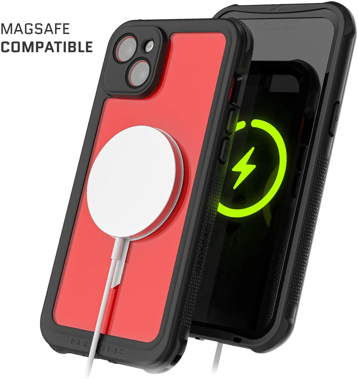 Ghostek Nautical Waterproof Magsafe Case + Belt Swivel Holster Apple Iphone 14 Plus Clear - Essentify