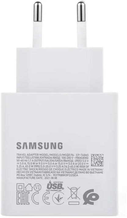 Samsung Fast Pd Wall Charger Usb-C 65W White - Essentify