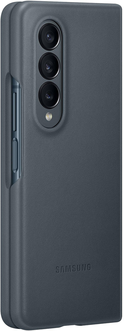 Samsung Leather Cover Galaxy Z Fold4 Greygreen - Essentify