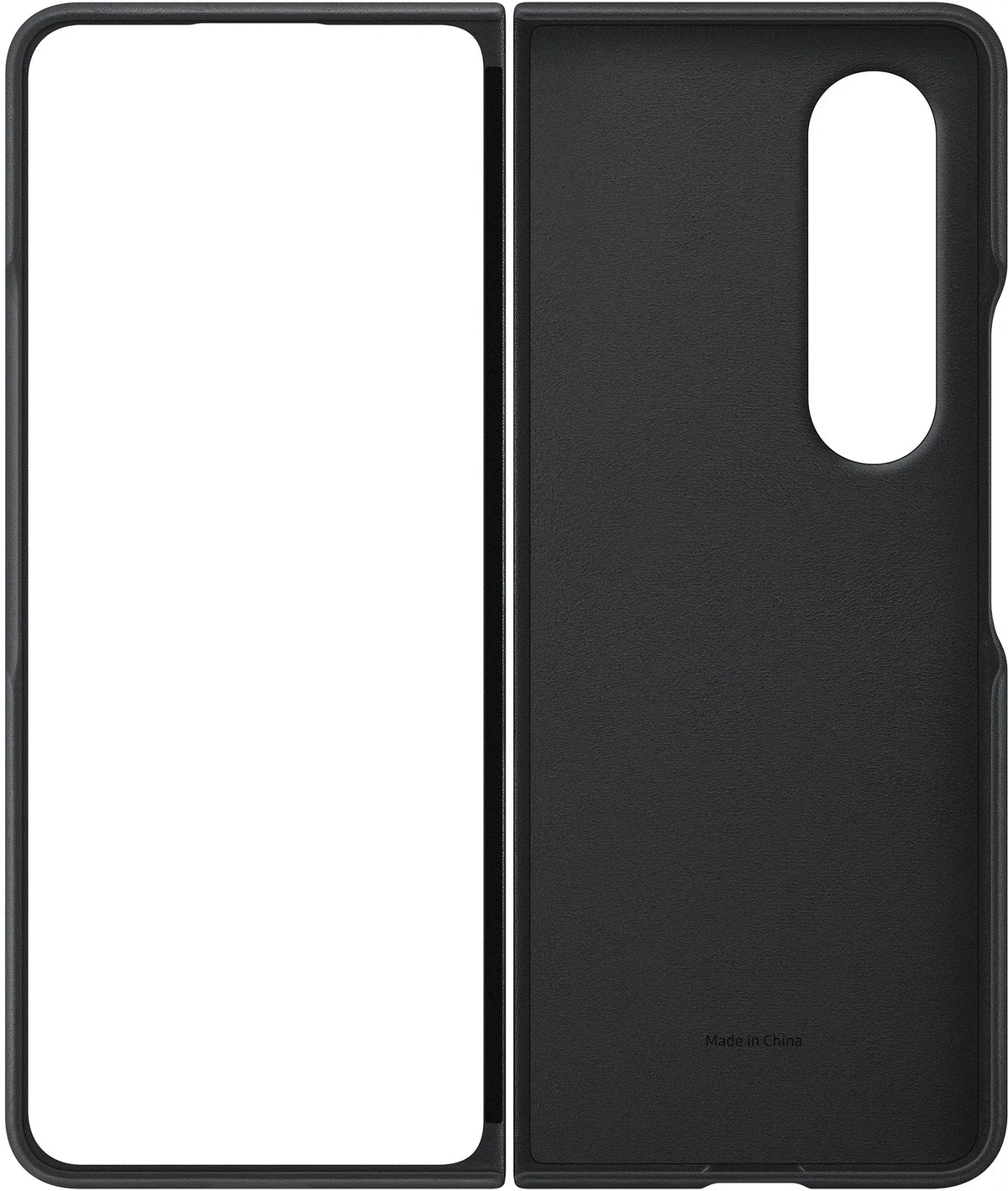 Samsung Leather Cover Galaxy Z Fold4 Black - Essentify