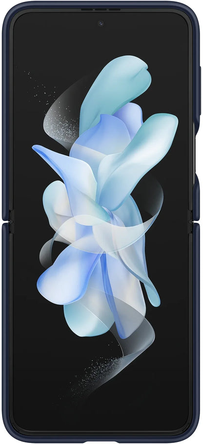 Samsung Silicone Cover With Ring Galaxy Z Flip4 Navy - Essentify