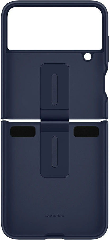 Samsung Silicone Cover With Ring Galaxy Z Flip4 Navy - Essentify