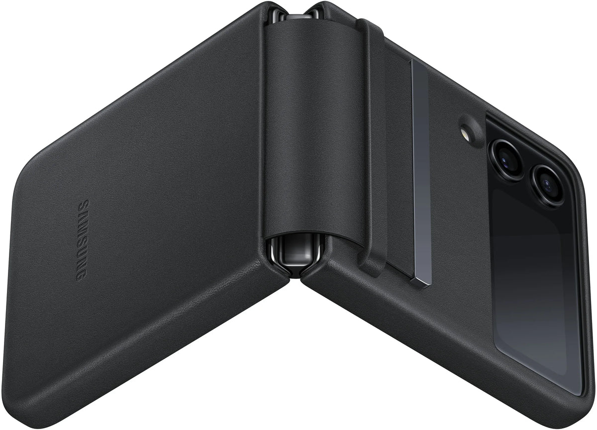 Samsung Flap Leather Cover Galaxy Z Flip4 Black - Essentify