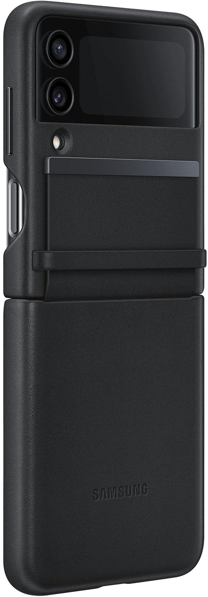 Samsung Flap Leather Cover Galaxy Z Flip4 Black - Essentify