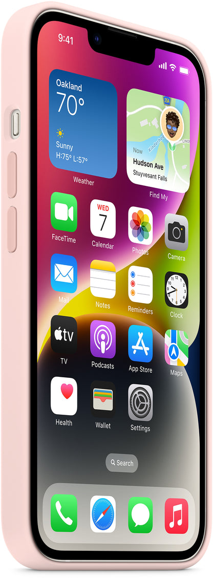 Apple Mpt73Zm/A Apple Silicone Case With Magsafe Iphone 14 Plus Chalk Pink