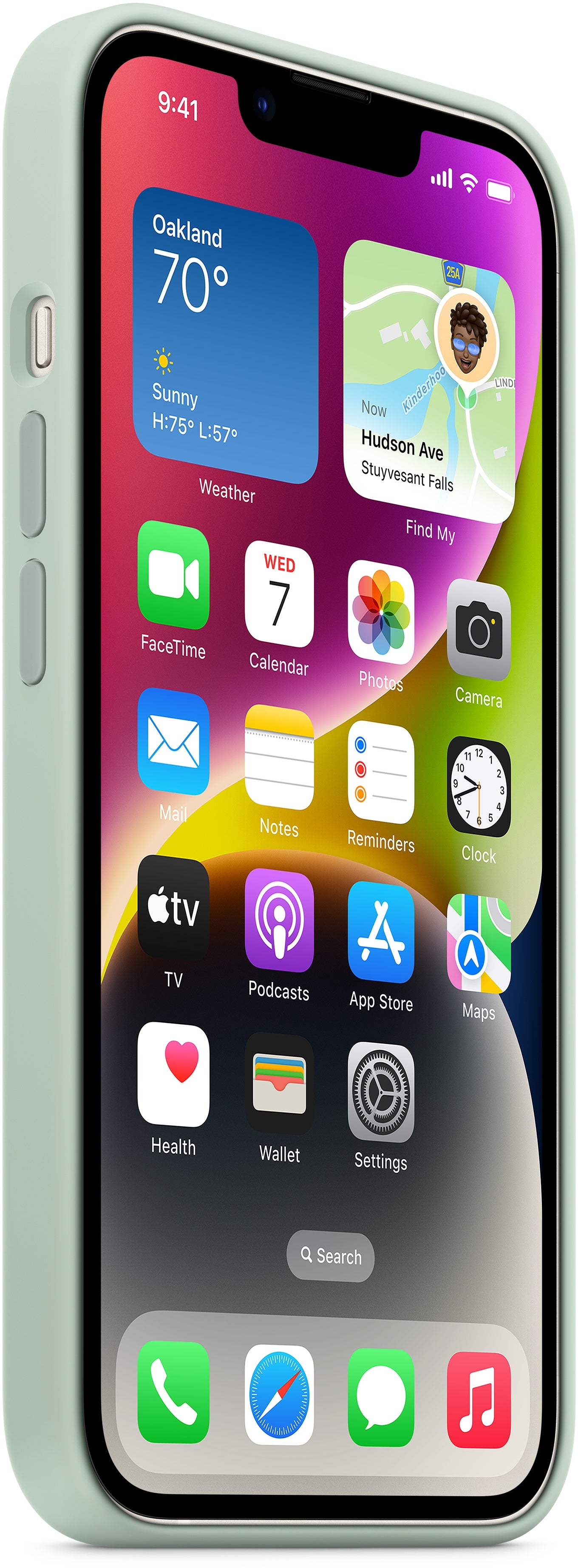 Apple Mptc3Zm/A Apple Silicone Case With Magsafe Iphone 14 Plus Succulent