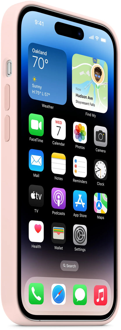 Apple Silicone Case With Magsafe Iphone 14 Pro Chalk Pink - Essentify