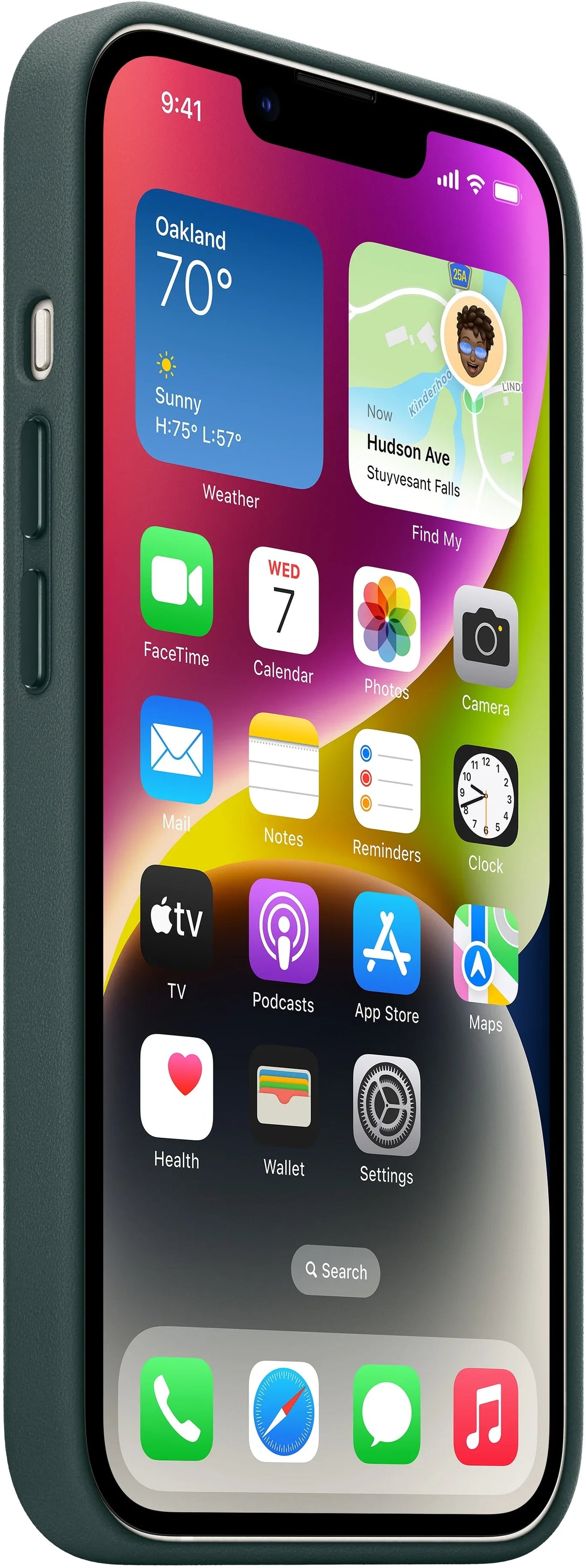 Apple Leather Case With Magsafe Iphone 14 Plus Forest Green - Essentify