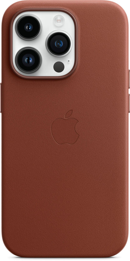Apple Leather Case With Magsafe Iphone 14 Pro Max Umber - Essentify