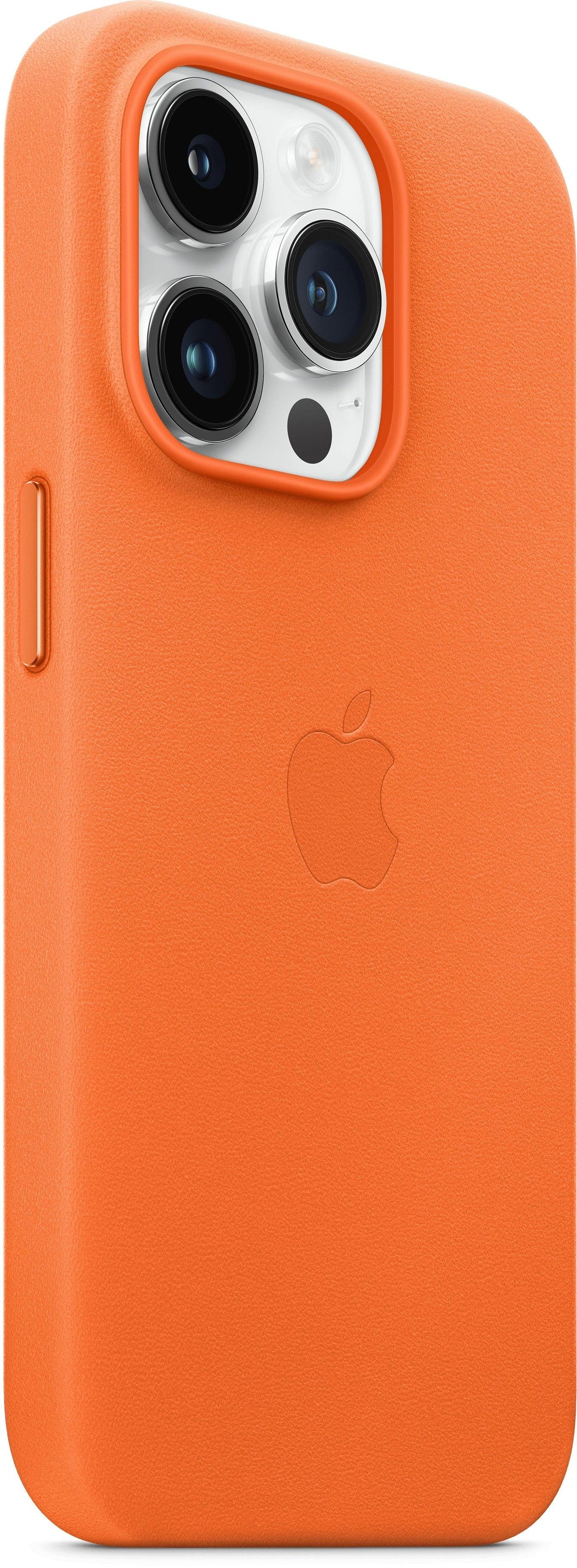 Apple Leather Case With Magsafe Iphone 14 Pro Max Orange - Essentify