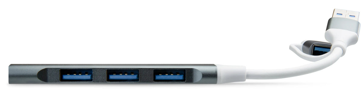 Xccess Usb-C Multi-Hub To 4 Usb Grey - Essentify