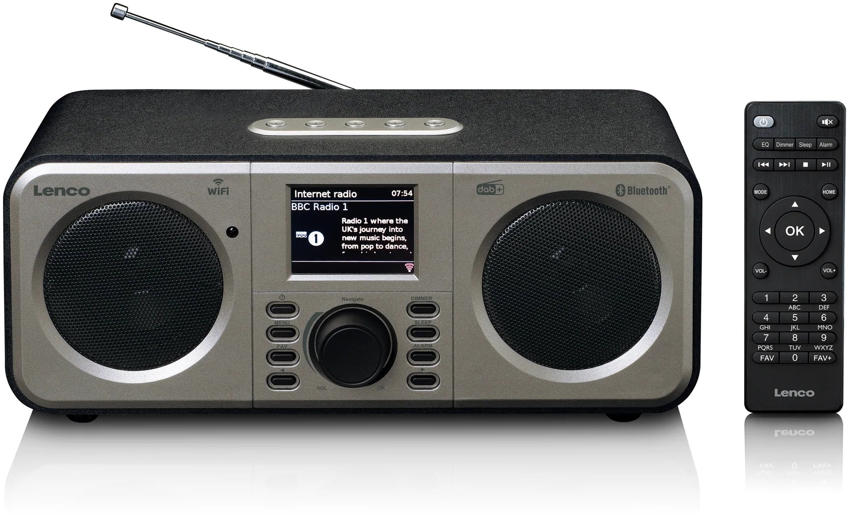 Lenco Dir-141Bk Lenco Internet Dab+ Bluetooth Radio Black/Silver