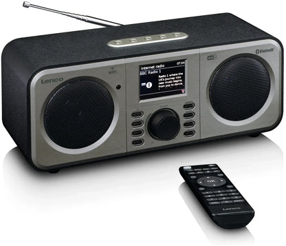 Lenco Internet Dab+ Bluetooth Radio Black/Silver - Essentify