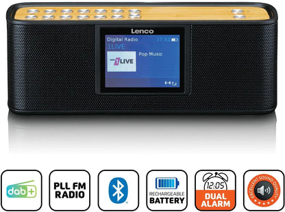 Lenco Portable Internet Dab+ Bluetooth Radio Black - Essentify