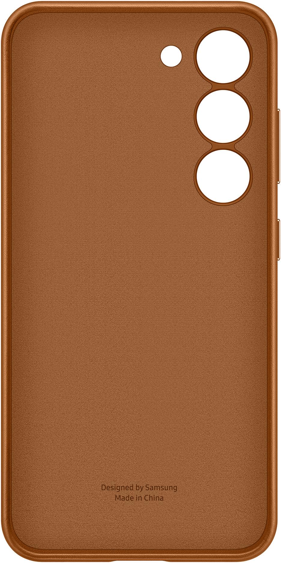 Samsung Leather Cover Galaxy S23 5G Camel - Essentify