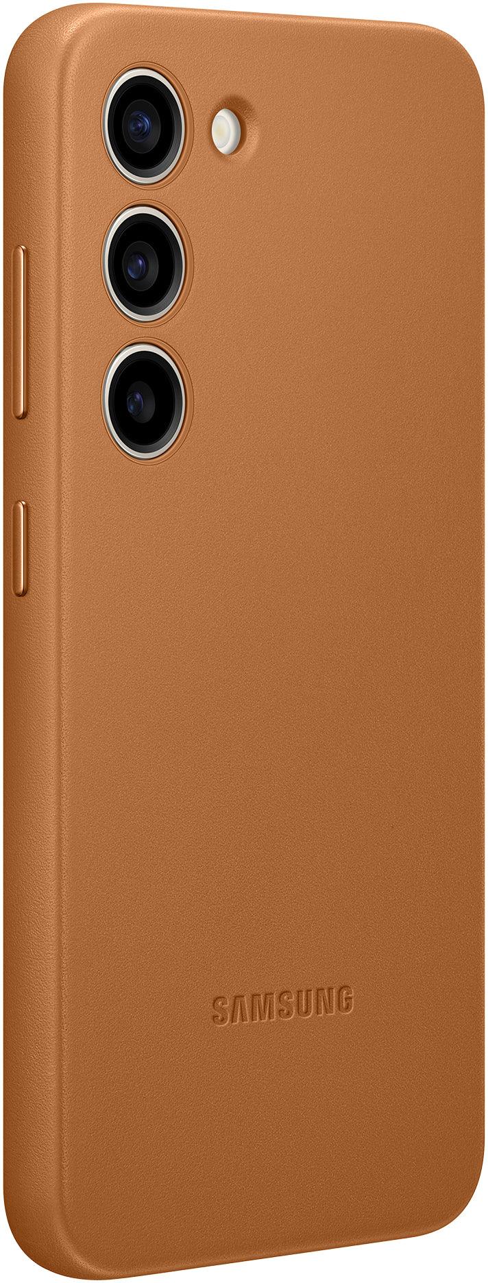 Samsung Leather Cover Galaxy S23 5G Camel - Essentify