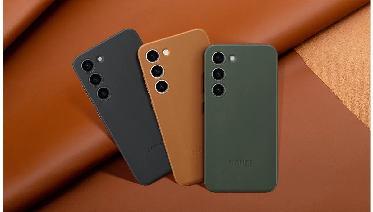 Samsung Leather Cover Galaxy S23 5G Camel - Essentify