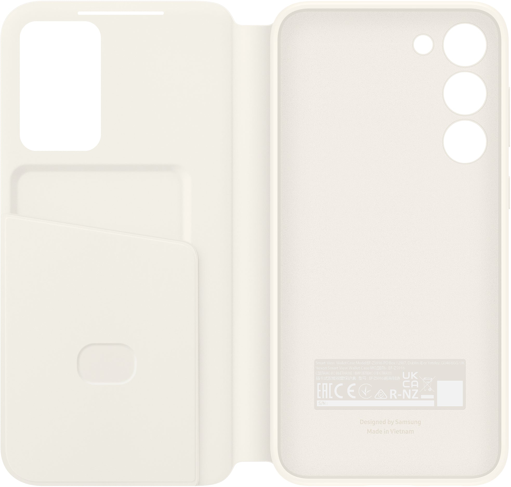 Samsung Ef-Zs916Cuegww Samsung Smart Clear View Cover Galaxy S23+ 5G Cream