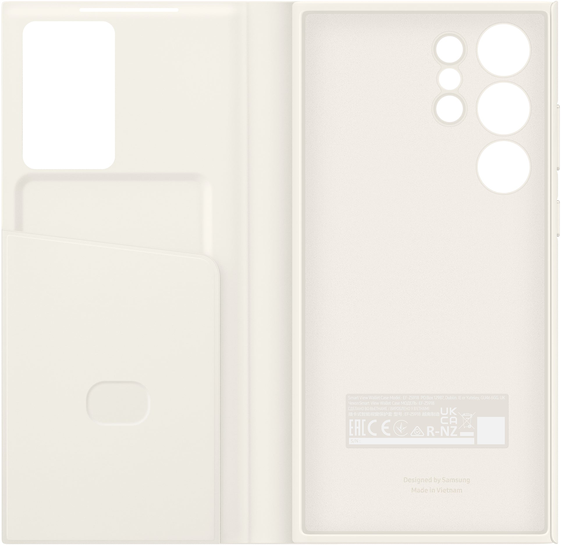 Samsung Ef-Zs918Cuegww Samsung Smart Clear View Cover Galaxy S23 Ultra 5G Cream