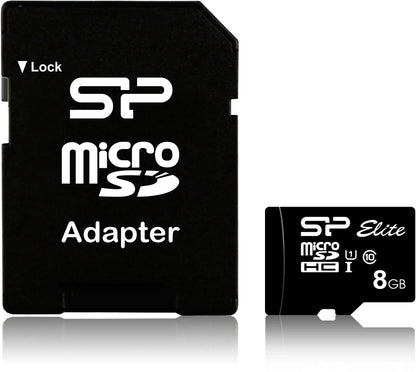 Silicon Power Micro Sdhc Incl. Sd Adapter 8Gb Uhs-1 Class 10 - Essentify