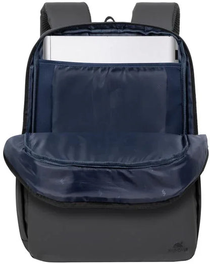 Rivacase Tegel Coated Eco Laptop Backpack 15.6Inch Black - Essentify